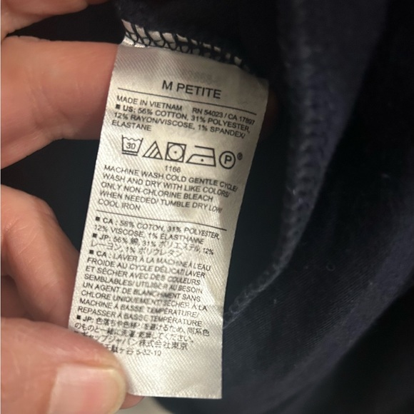 Banana Republic Medium Petite navy waffle kimono blazer cardigan NWT - Picture 5 of 9